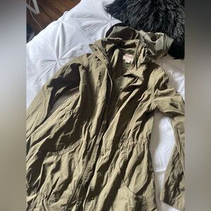 Mossimo Supply Co. Khaki Hooded Jacket